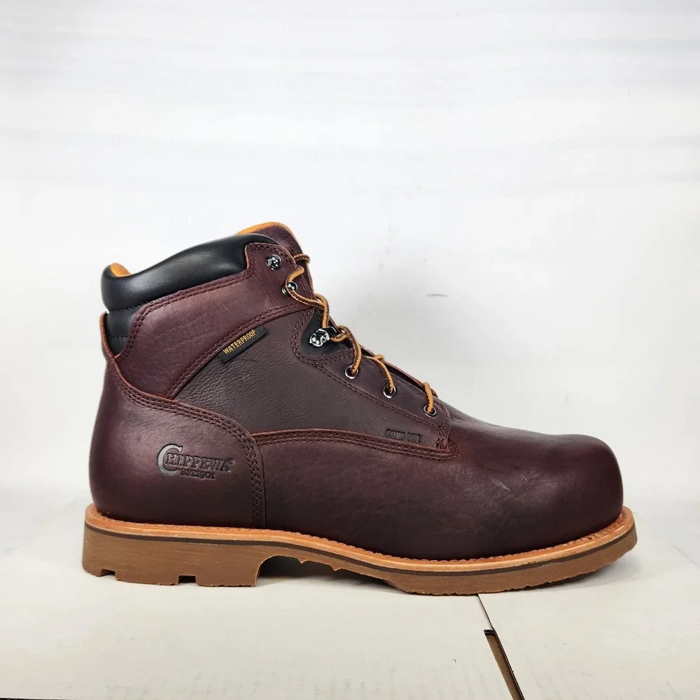 Chippewa Work Boots Mens Size 12 WIDE Briar Oiled Waterproof Nano Composite Toe